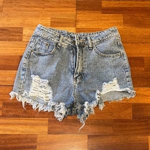 Ripped Jean Shorts